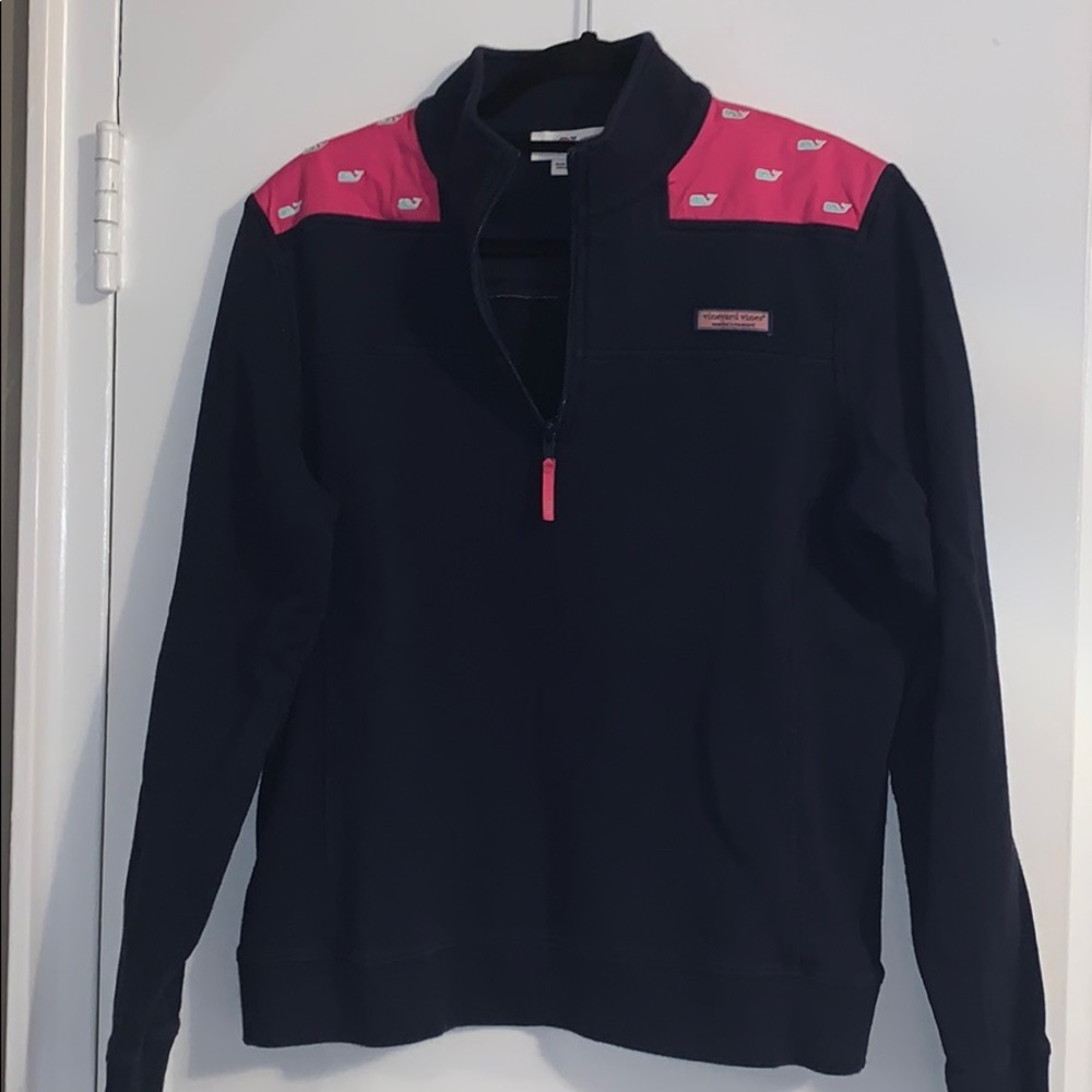Vineyard Vines Navy Zip Up Pullover Size L